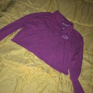 A pink crop top